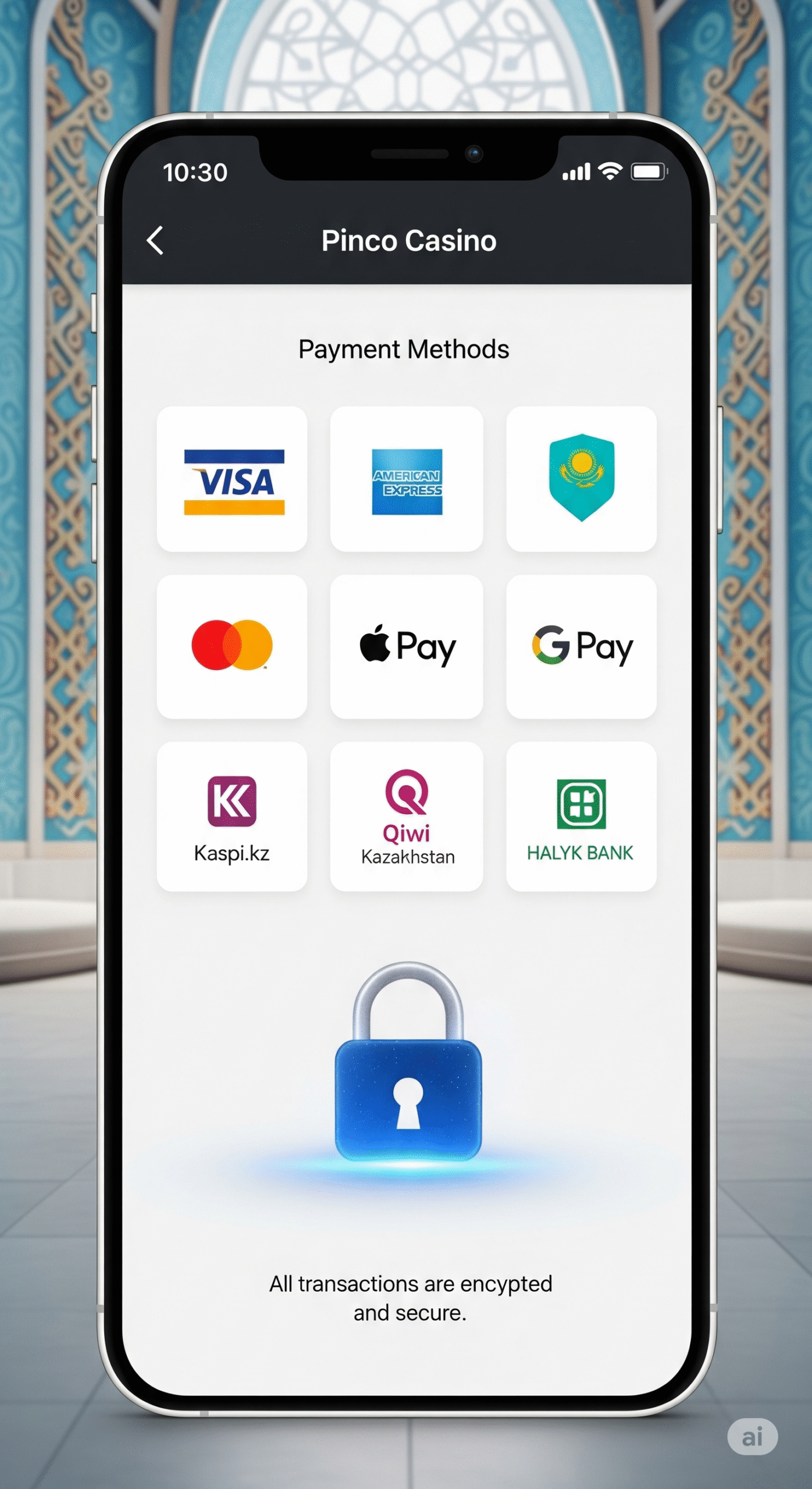 Payments in the Pinco mobile version