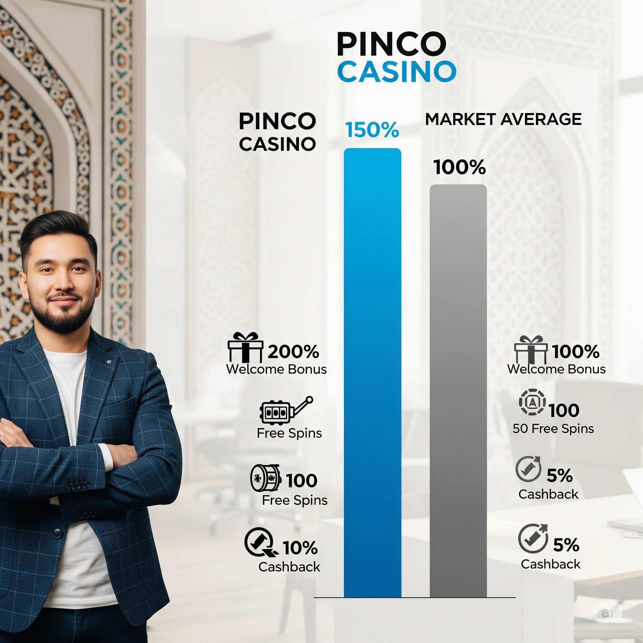 Pinco бонустарын нарықпен салыстыру