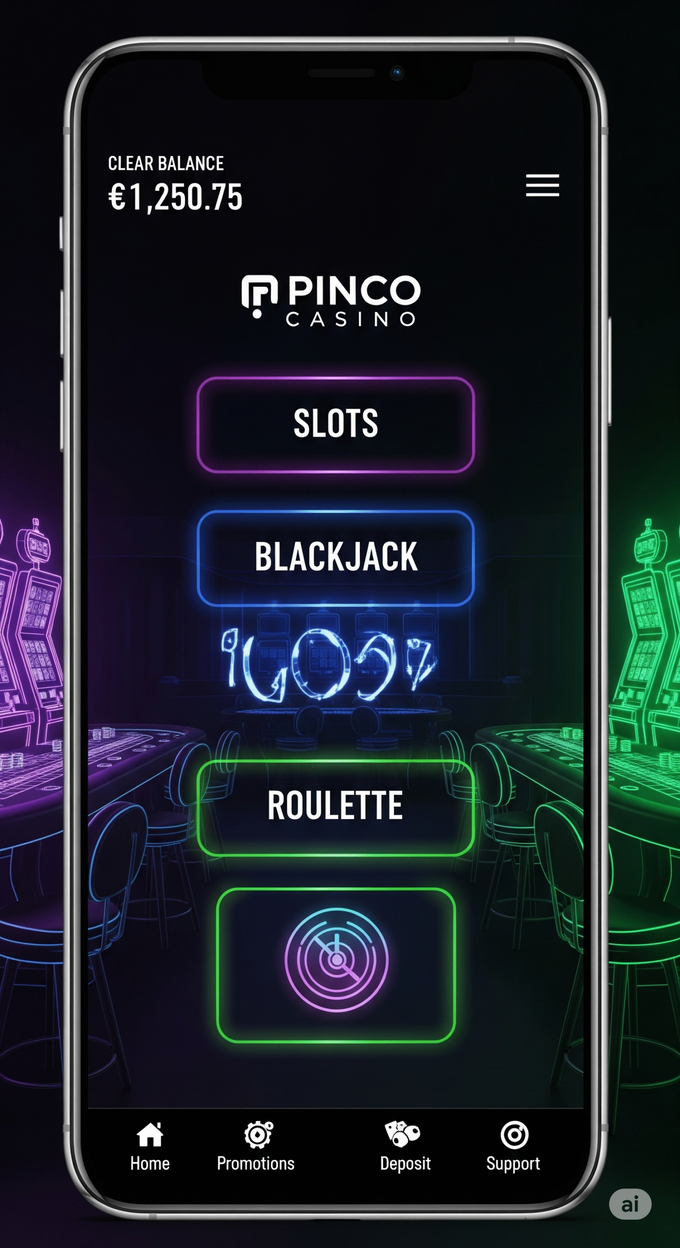 Pinco Casino Mobile Interface