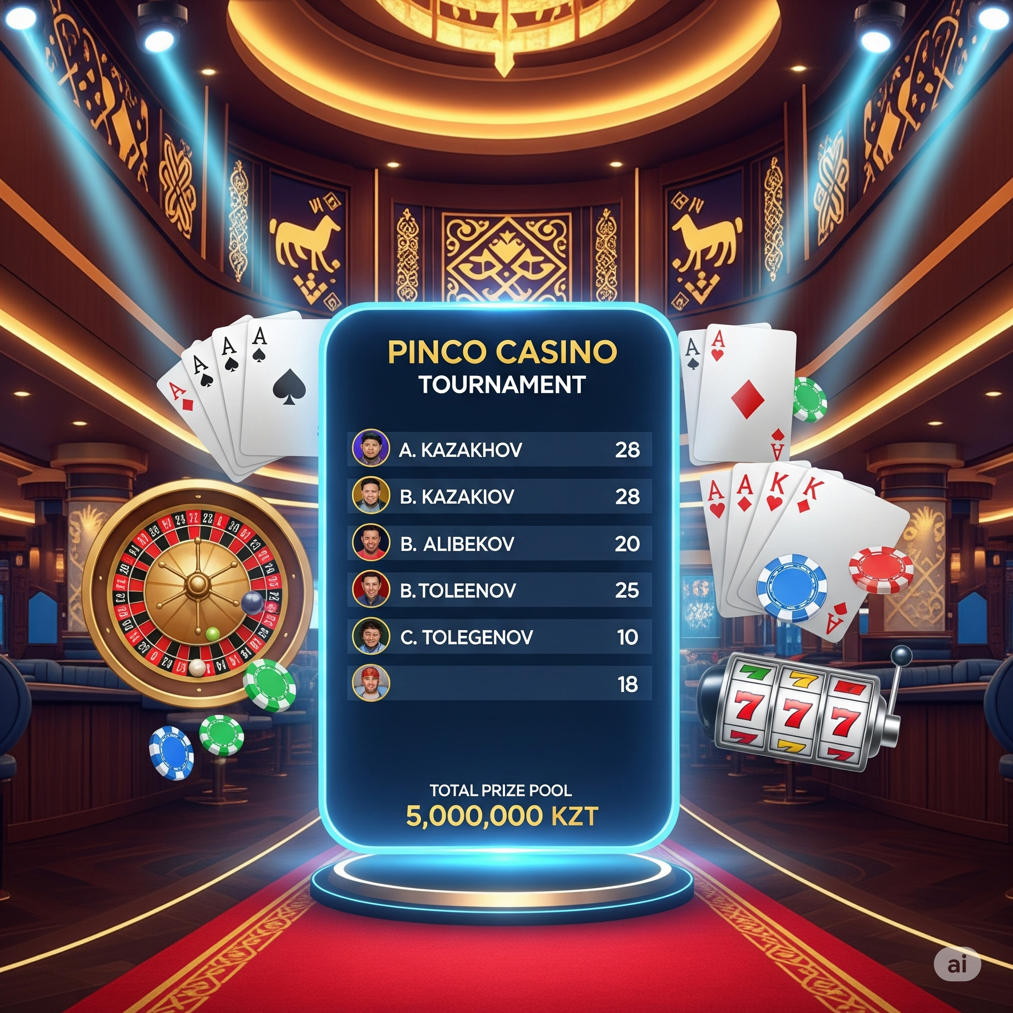 Pinco Casino Tournaments for Players from Kazakhstan
